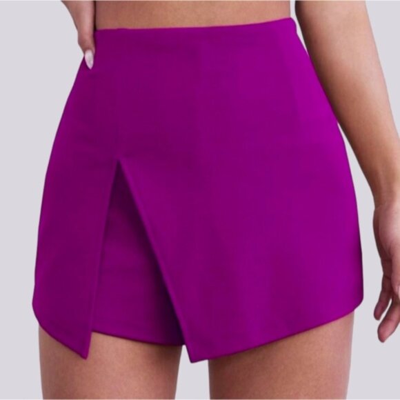 Fuschia Split Skorts- Skirt Shorts- L (smaller fit) - Picture 6 of 16